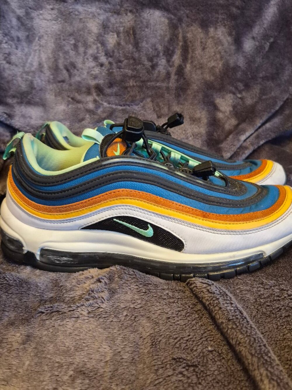 Nike Air Max 97 Trainer Green Abyss Shoes CZ7868-300 Men's Size 9.5 READ